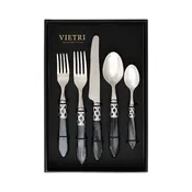Aladdin Antique Charcoal Five-Piece Place Setting - Set of 4