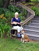 Elite Outdoor Custom Curved Stairlift (400lb Capacity) - Bruno