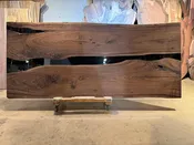 Live Edge Walnut Epoxy Dining Table Top – 96" x 42"
