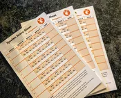(3) Sjoelen Scoring Pads, Get (4) if you order with a new sjoelbak
