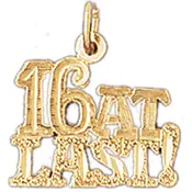 16 At Last Charm Pendant 14k Gold
