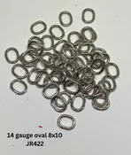 14 gauge stainless steel OVAL jump rings,  8x10mm – 100pcs