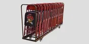 CHC300 Portable Folding Chair Cart- 22 Chair Capacity