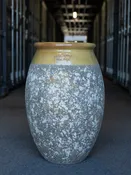Anduze Tall Planter | Yellow Glaze Rim