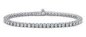18K White Gold Diamond Tennis Bracelet 3.05cttw VS EF VG