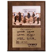 10 1/2″ x 13″ Cherry Finish Plaque with 8″ x 10″ Slide-In Photo Frame