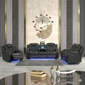 Benz Black Sofa, Love Seat