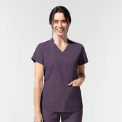 AURA Women's Allure V-Neck 2 Pocket Scrub Top - Dusk