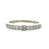 10kw Half Round Diamond Wedding Band