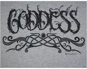 Goddess Wiccan Pagan T-Shirt Black Ink