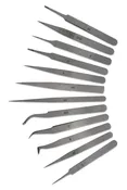 EURO TOOL TWZ-700.12 Twelve-Piece Tweezers Set