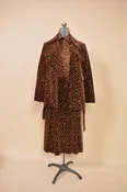 Brown 1970s Velvet Three Piece Set by Miss Dior, S/M
