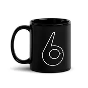 6 (@callher6) Number 6 Black Glossy Mug