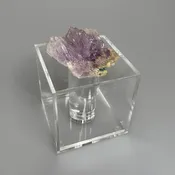 Acrylic Bracelet Box with Amethyst Flower Crystal