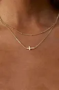 Ablea Cross Layer Necklace