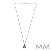 14K White Gold 1.47ct GIA Diamond & Amethyst Halo Necklace VS1/I