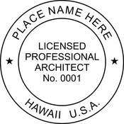 HAWAII Trodat Self-inking Licensed Professional Registered Architect Stamp