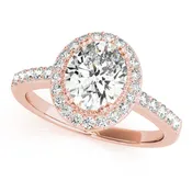 Oval Halo Engagement Classic Vintage Ring Style LY71925