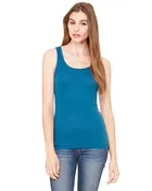 Bella Ladies' Sheer Mini Rib Tank