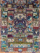 10x12 Old Persian Kashmar Area Rug - 110518