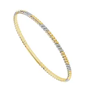 1/3 Twisted Pave Diamond Flexi Bangle