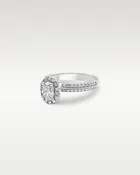 10k White Gold Oval Diamond Engagement Ring