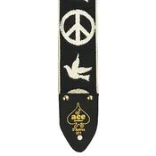 Ace Guitar Straps DN-ACE06 Black Peace Dove 2" Vintage Reissue Guitar Strap