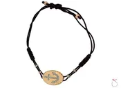 18K Rose Gold .29ct Diamond Anchor Charm Adjustable String Bracelet Sale