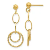 10K Post Dangle Earrings