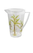 2 1/2 QUART ARCYLIC PITCHER WITH PALM TREES & LID