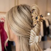 2 Piece Tortoise Shell Hair Claw Set