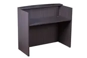 48″ Reception Desk with Pedestal – Driftwood Front Desk Counter
