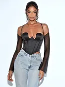 Posh Corset Satin Top