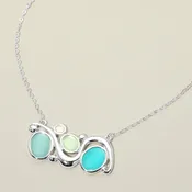 Abstract Sea Glass Pendant Necklace