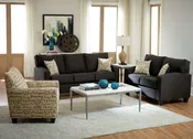 #328 Sofa, Love Seat 7 Pillows