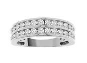 LADIES BAND 1 CT ROUND DIAMOND 14K WHITE GOLD