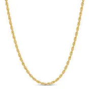 10K Yellow Gold 22‑Inch Thick Rope Chain Necklace
