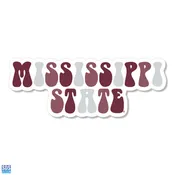 3" Mississippi State Stacked Bubble Decal