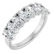 14K White Gold 1 1/2CTW Natural Diamond Anniversary Band
