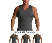 3 Pack Insta Slim Activewear Sleeveless V-Neck Tank VA00N3