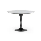 42″ Round Powell Marble and Iron Dining Table