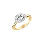 14kt Two-Tone Contemporary Colette Engagement Ring Mounting – Size 6.5