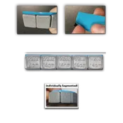 1/2oz Gray Stick-on Weights on Blue Easy-Peel Tape