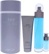 360 Deluxe  3 pcs. Gift Set (3.4 oz. / 100 ml EDT Spray + .25 oz. / 7.5 ml EDT Spray + 3.0 oz / 90 ml S/ Gel.