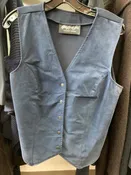 Dark Blue Suede Vest