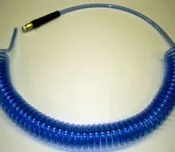 25′ Coiled Hose with Brass Swivel