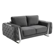 1051 DivanItalia Velvet Loveseat Sofa By GU Furniture
