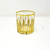 24K Gold Murano Whiskey Glass - Venice — Poppi Italian Leather