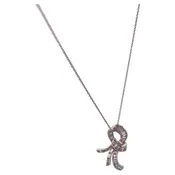 1.10ctw Diamond Ribbon Pendant & Chain Done in 18K White Gold