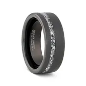ABYSS Sandblasted Black Tungsten Meteorite Inlay Band — ROGERS & CO. fine jewelry and design: Missoula, MT: Jewelry Store, Engagement Rings, Chalet Jewelers